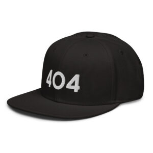 404 snapback Otto Cap musta etuvasen