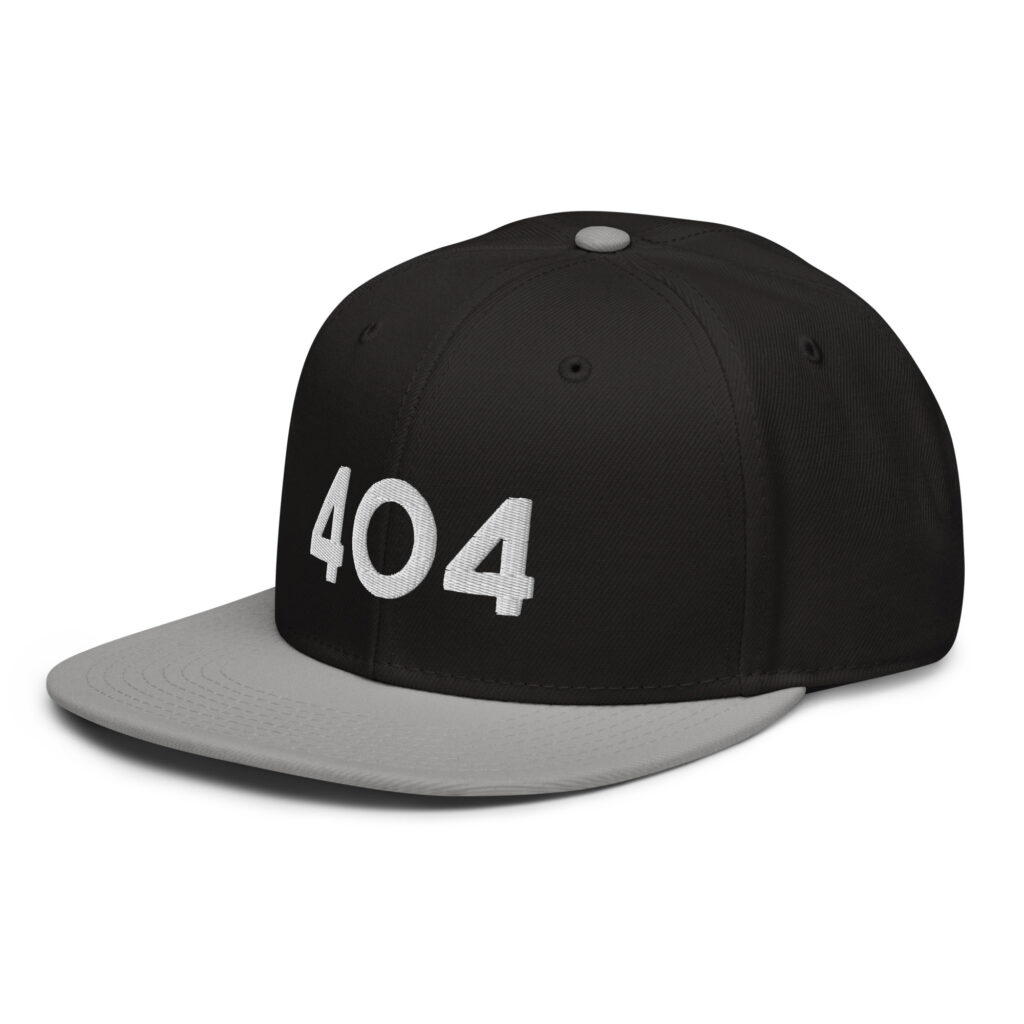 404 snapback Otto Cap musta / vaaleanharmaa etuvasen