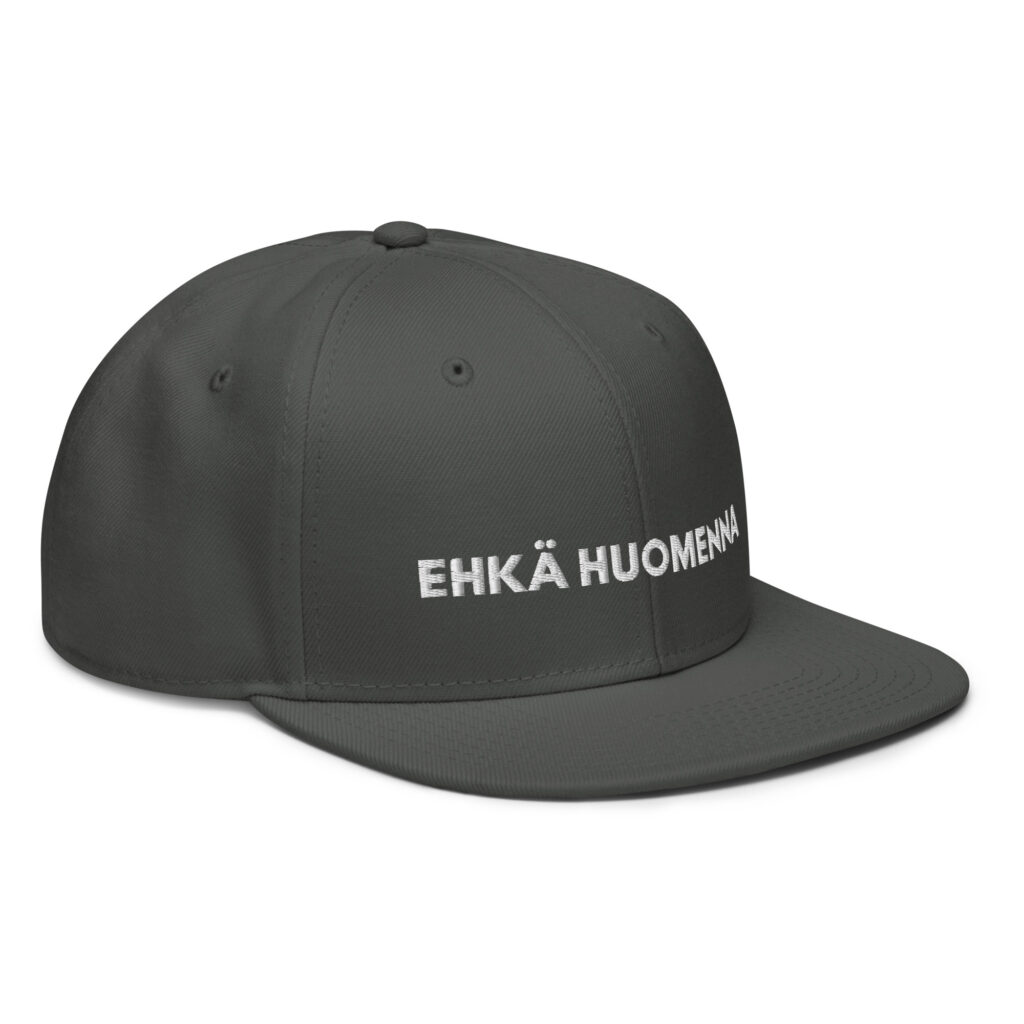 Ehkä huomenna snapback Otto Cap hiilenharmaa etuoikea