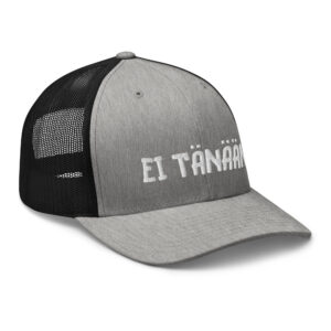 Ei tänään Yupoong retro trucker harmaa / musta etuoikea