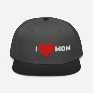 I love mom snapback Otto Cap hiilenharmaa / musta etu