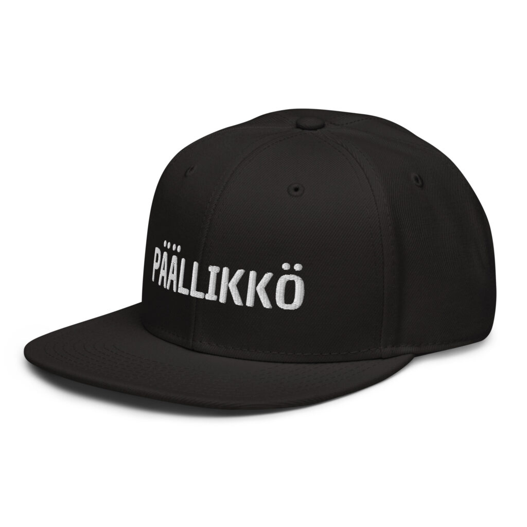 Päällikkö snapback Otto Cap musta etuvasen