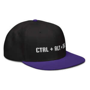 CTRL + ALT + DEL snapback Otto Cap musta / tummansininen etuoikea
