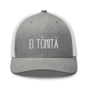 Ei tönitä retro trucker yupoong harmaa / valkoinen etu
