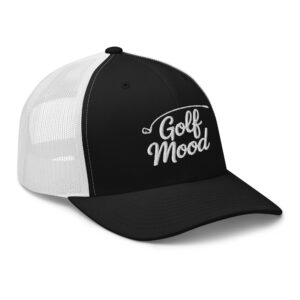Golf mood retro trucker yupoong musta / valkoinen oikea etu
