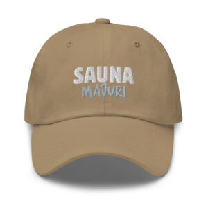 Saunamajuri peruslippis khaki etu yupoong